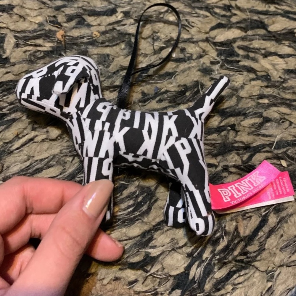 **Victoria Secret Pink plush dog ornaments**